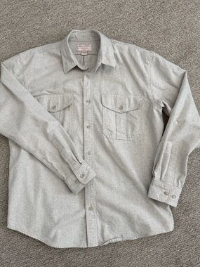 Filson Alaskan Guide Shirt Light Grey EUC